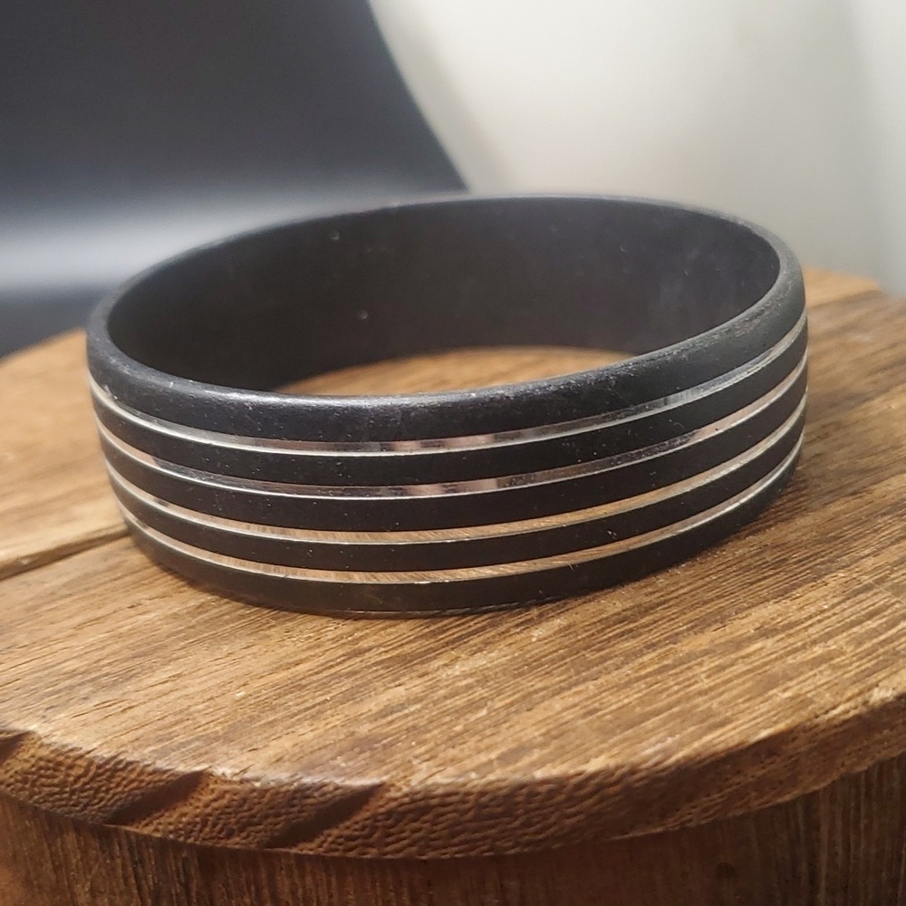 B0506 spliced mid-century‎ bangle bracelet